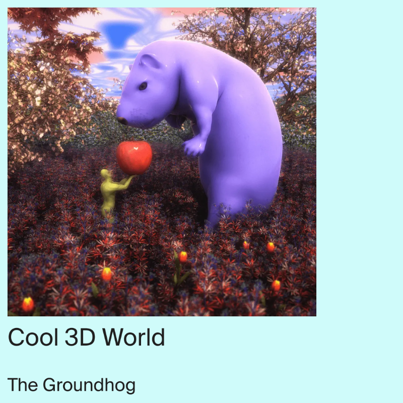 thecurated_app's tweet photo. "The Groundhog" by Cool 3D World (@cool3dworld) is featured in Joey Holder's (@joeyeholder) Curator’s Choice "Cryptozoology".

#nft #cool3dworld #nftartist #nfts #digitalart #nftartgallery #cryptid #thecuratedapp #artcuration #cryptidcore #cryptozoology #nftartwork #nftartwork