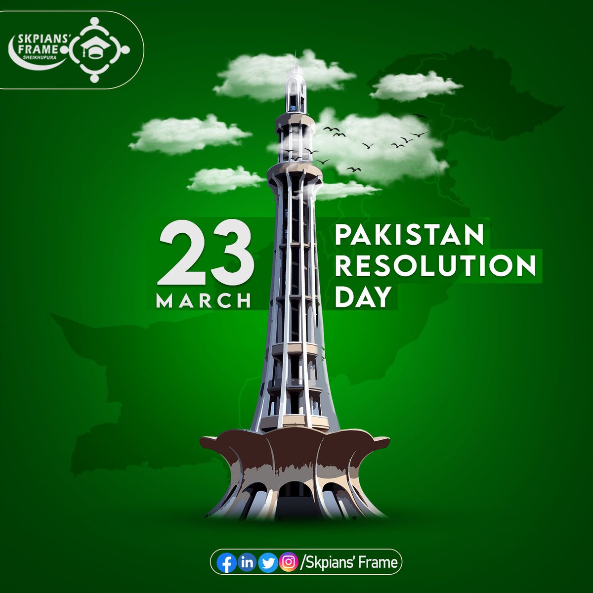 SkpiansFrame's tweet photo. غلامی میں نہ کام آتی ہیں شمشیریں نہ تدبیریں
جو ہو ذوق یقیں پیدا تو کٹ جاتی ہیں زنجیریں
Happy Pakistan Resolution Day!

#SKPIANSFRAME 
#Letsbuildyouth 
#Sheikhupra 
#pakistanresolutionday https://t.co/WGQ5BG26kT