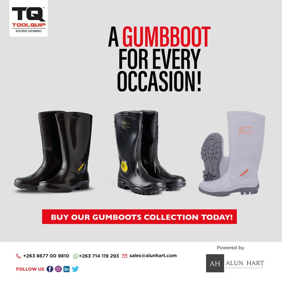 Alun_Hart_Ent's tweet photo. A boot for every occasion - Food, Mining, or General Purpose, we have the right gumboots you need to get the job done. 
#WeveGotYouCovered 
Contact us:
Ph: +263 867 00 9810
WhatsApp: +263 714 119 293
em: sales@alunhart.com 

#AlunHart #ToolQuip #PPE #WorkWear #safety https://t.co/ga1WIobzn8