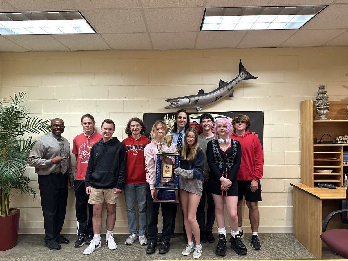 T2tuff's tweet photo. NSBHS wins the Academic Team title 2 years in a row.  Sponsor, Cliff Weisheimer, led a solid team of Cudas below.  

Cajun Weisheimer
Daniel Wilson
Colin Shaughnessy
Esme Schliske
Ryan Puckett
Serenity Mettler
Gavin Wiese
Wiley Sokota 

#WeAre1 #BackToBackYears #CudaSmart https://t.co/hxJNSkEOEL