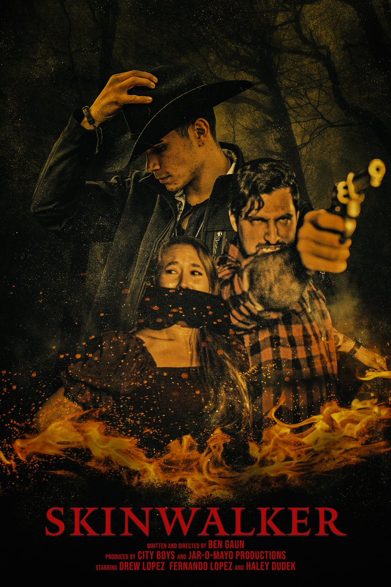 DrewLoppzz's tweet photo. Official poster and trailer for a short film called “Skinwalker” This will be a Horror/Thriller film🎬🎥🤩 https://t.co/tV1otwhv0s