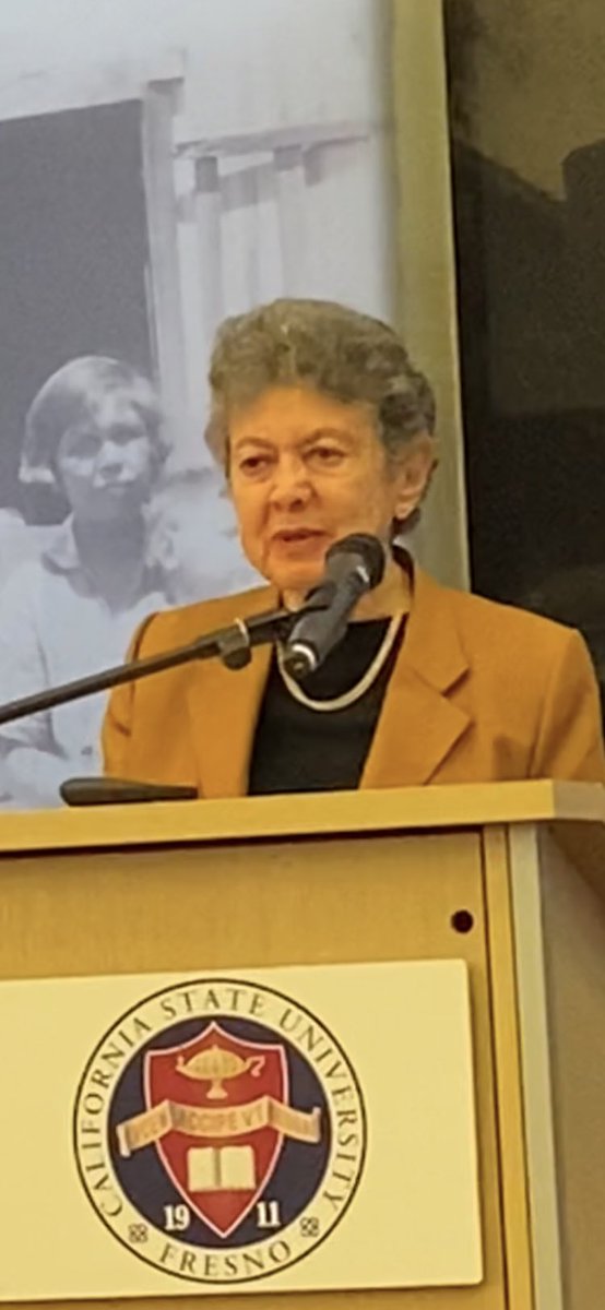 Kay_Marie's tweet image. Such a great hopeful speech by #lillianfaderman about #lgbtq🌈 #history 
How do we get through this dark time? Don’t forget, we know how to fight and we have allies 
Yes!!
Thank you 
@fresno_state for this amazing experience 

#queer #gayrights #feminism #lesbian