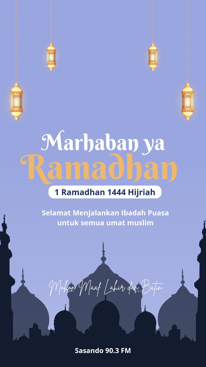 Selamat menjalankan ibarah puasa . 🙏