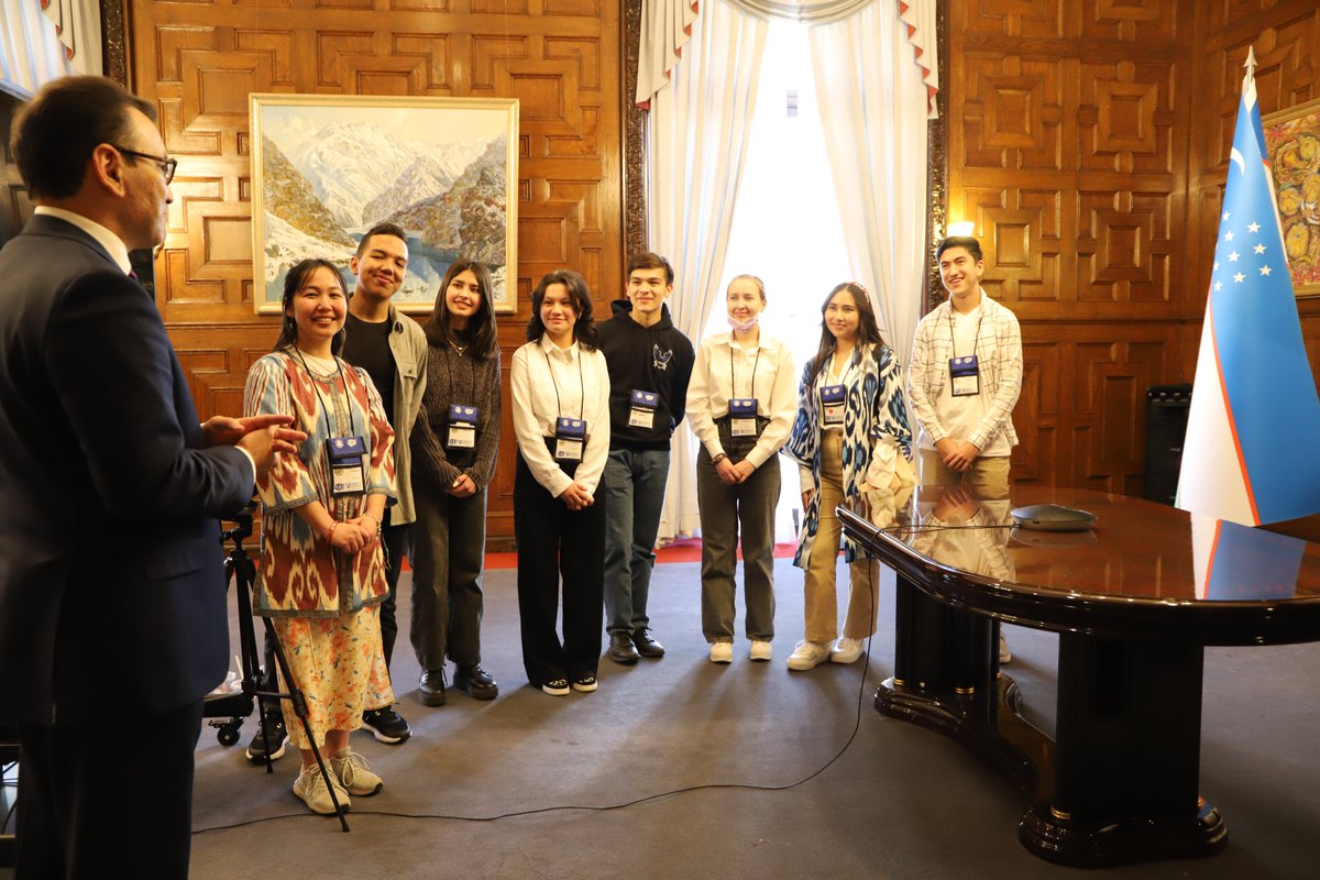 As my mission <a href="/UZEmbassyDC/">The Embassy of Uzbekistan in Washington, D.C.</a> is nearing the end, I couldn't pass up this opportunity to welcome another group of <a href="/FLEXProgram/">FLEX Program</a> students from 🇺🇿 currently studying at high schools in #Nebraska, #NewYork, #Colorado, #Iowa, #Illinois, &amp; #Oregon. Wishing them much success in the future!