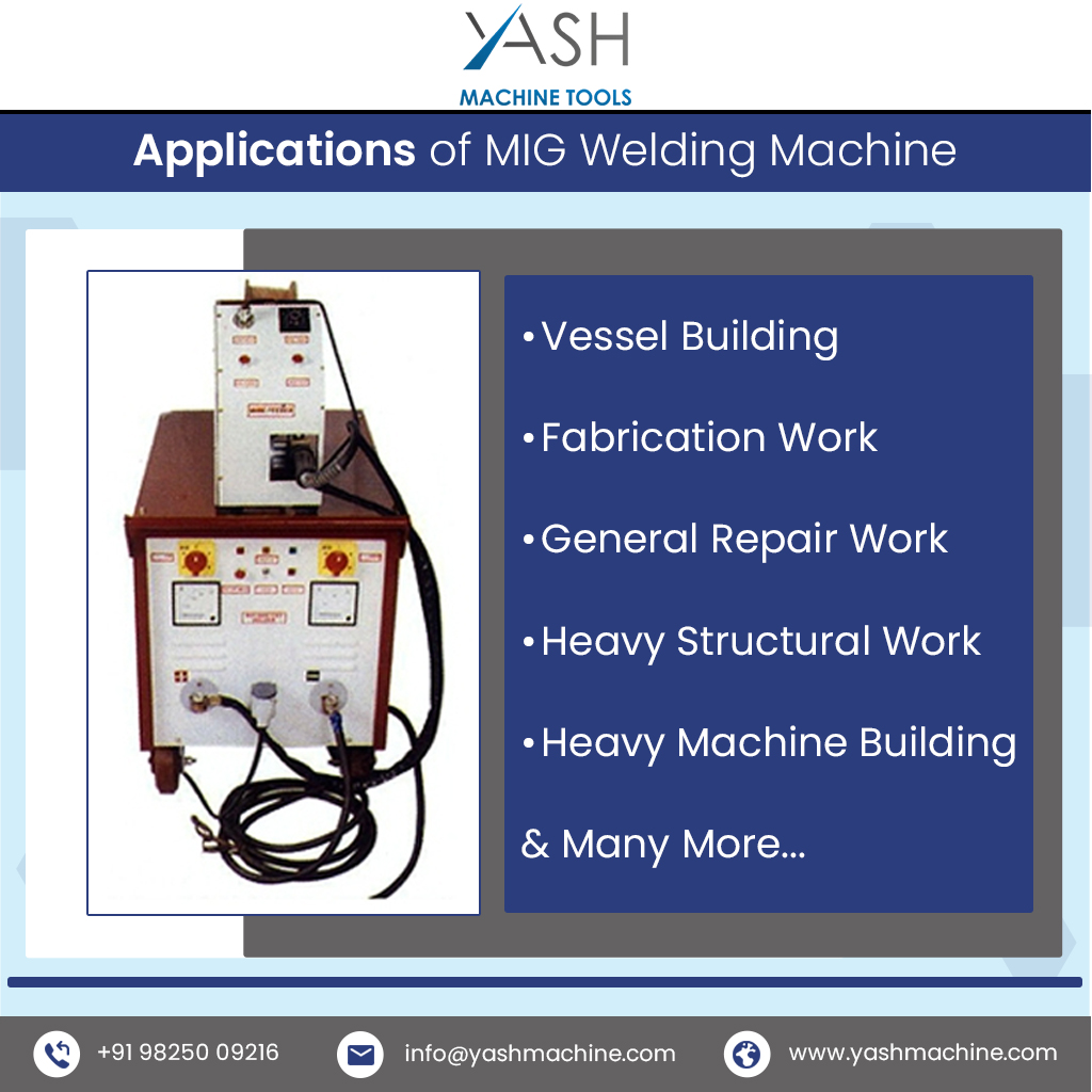 yashmachinetool's tweet image. #MIGWeldingMachine has several use in both small &amp;amp; big enterprises, including general repair work, grill manufacturing, heavy machine construction, body building, vessel building, heavy structural work, etc.

visit us at yashmachine.com/product/weldin…

#yashmachinetools #weldingmachine