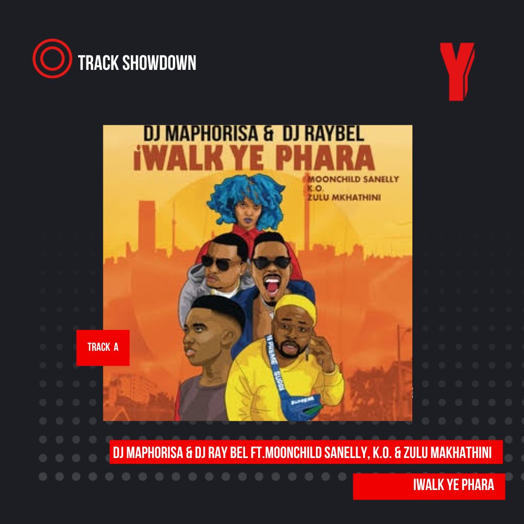 Yfm's tweet photo. Welcome to the #TrackShowdown of absolute Gqom bangers.
We got:
@DJMaphorisa & DJ Raybel ft. @MoonSanelly with iWalk Ye Phara
🆚
Distruction Boyz with Omunye
🆚
@PrinceKaybee_SA ft. @busiswaah & TNS with Banomoya
Which track are you still bumping?🤔
#YMornings https://t.co/TYuM635p2y