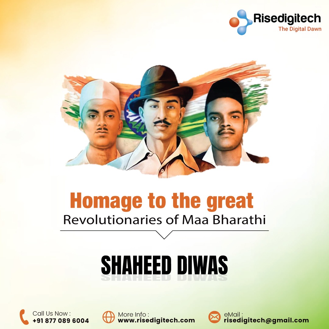 risedigitech's tweet photo. "Great revolutionaries of Maa Bharathi"
The freedom fighters of the country are honoured for the sacrifices they made to free the country from British control.
.
.
#freedomfighthers #shaheeddiwas #bhagatsingh #respect #salute #indian https://t.co/IKvLo5YHf8
