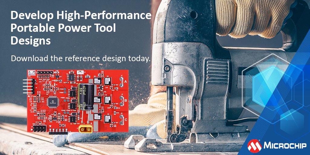 MicrochipTech's tweet image. Design easy-to-use portable power tools with smart technology for improved performance and safety. Download the reference design: mchp.us/3Yh09QJ. #powertools #motorcontrol #referencedesign #safety #smarttechnology