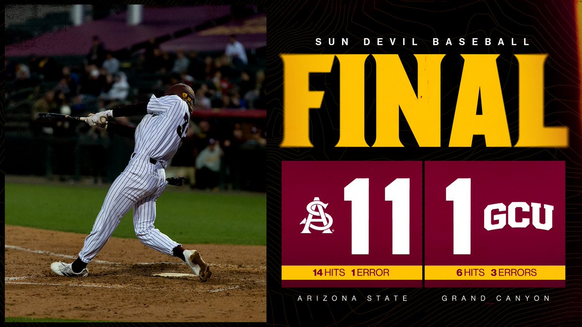 ASU_Baseball's tweet photo. Devils > Lopes 😈

#ForksUp /// #O2V https://t.co/ysiLxsHLIl