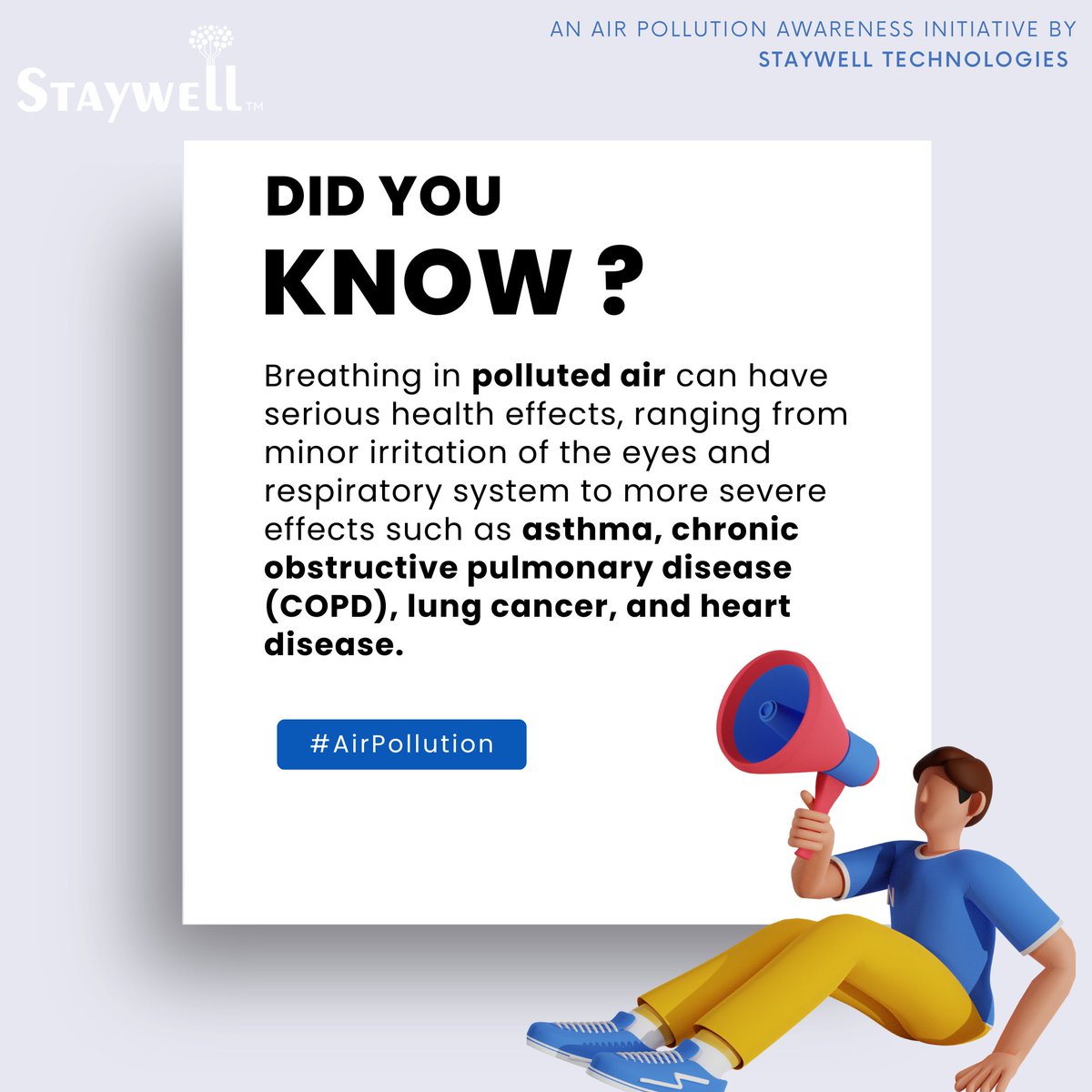 Did You Know?
#AirPollutionHealthEffects #BreatheClean #HealthyAirHealthyLife #CleanAirMatters #PollutionAwareness #ProtectYourLungs #AirQualityAwareness #CleanAirForAll #HealthyHabitsForLife #ReduceAirPollution #CleanAirNow #DidYouKnow