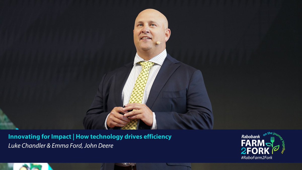 Luke Chandler &amp; Emma Ford shared the future of farming...automated, more precise &amp; more sustainable.

#RaboFarm2Fork <a href="/JohnDeereAUNZ/">John Deere (AU, NZ)</a>