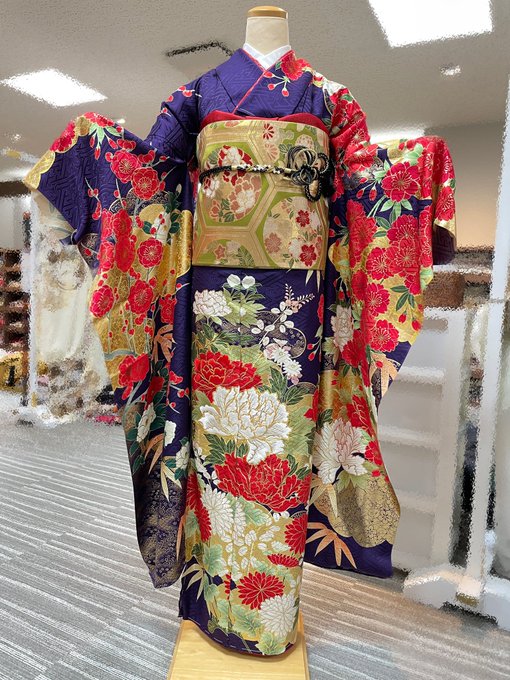 洗濯機可 有松鳴海絞り☆黒地赤水玉柄浴衣☆身丈１６０・裄６９