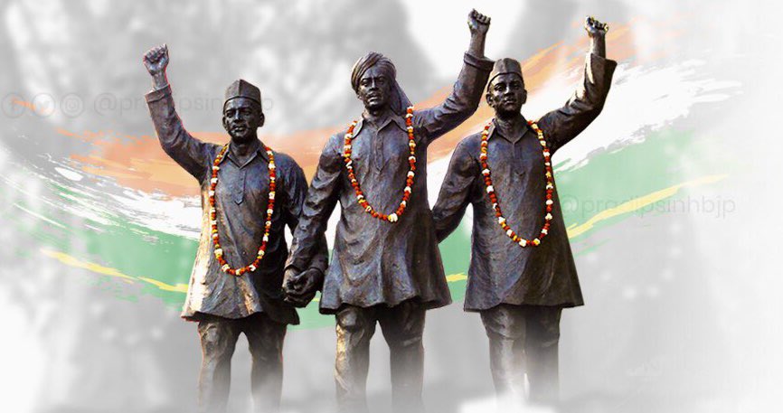 ikaushaldave's tweet photo. “जिंदगी तो सिर्फ अपने दम पर जी जाती है, 
दूसरों के कंधे पर तो सिर्फ जनाजे उठाए जाते हैं”

शहीद भगत सिंह,सुखदेव,राजगुरु के बलिदान दिवस पर शत शत नमन.!! https://t.co/MJSF88KqXY