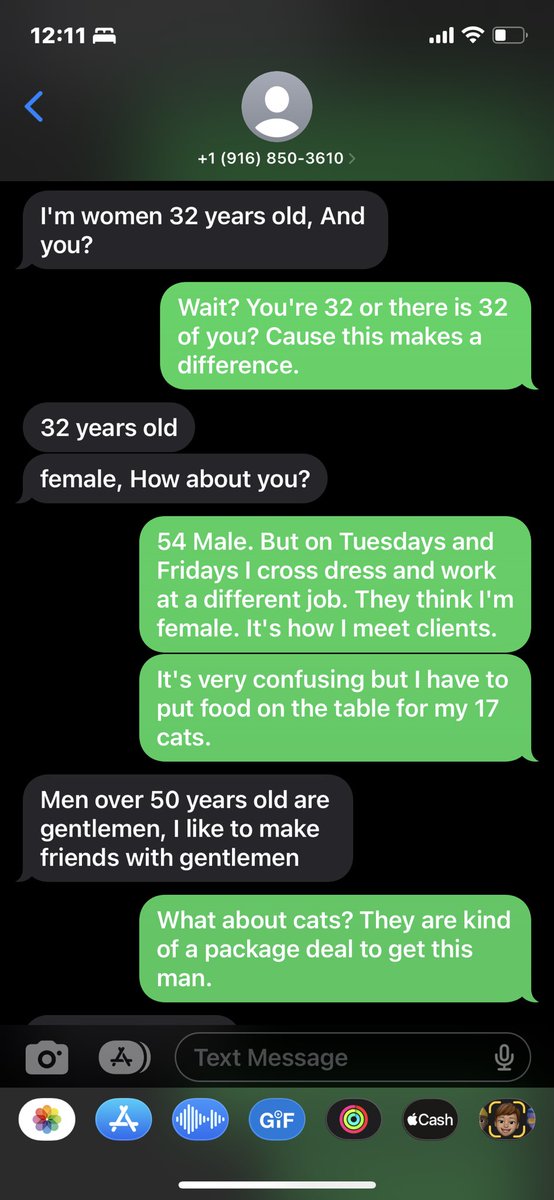 Michael_T_0509's tweet image. Love doing this when scammers text me. #scammer #scamming #textthread #funny