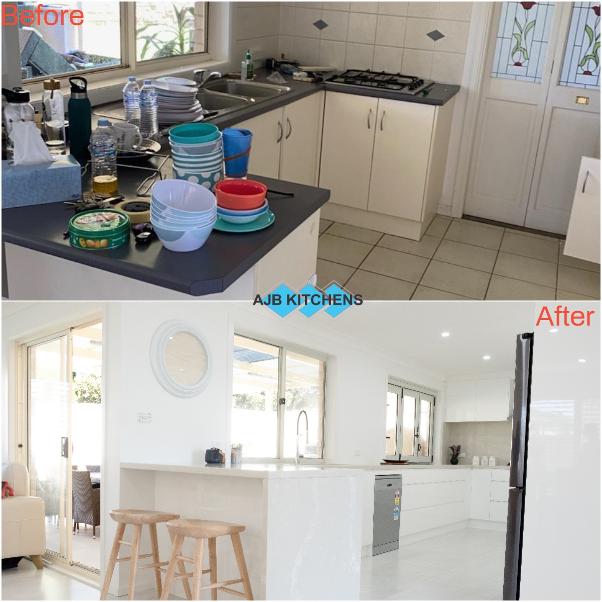ajbkitchens's tweet photo. Before After of Project Glenwood
#renovation #renovationproject #kitchencabinets #kitchendesign #kitchens #kitchensofinstagram #kitchen #kitchenrenovation #kitchenreno #modernkitchendesign #KitchenIslandDesign #sydneykitchen #sydney #kitcheninspiration #kitcheninspo #kitchengoals https://t.co/XHwG6zGJ1S