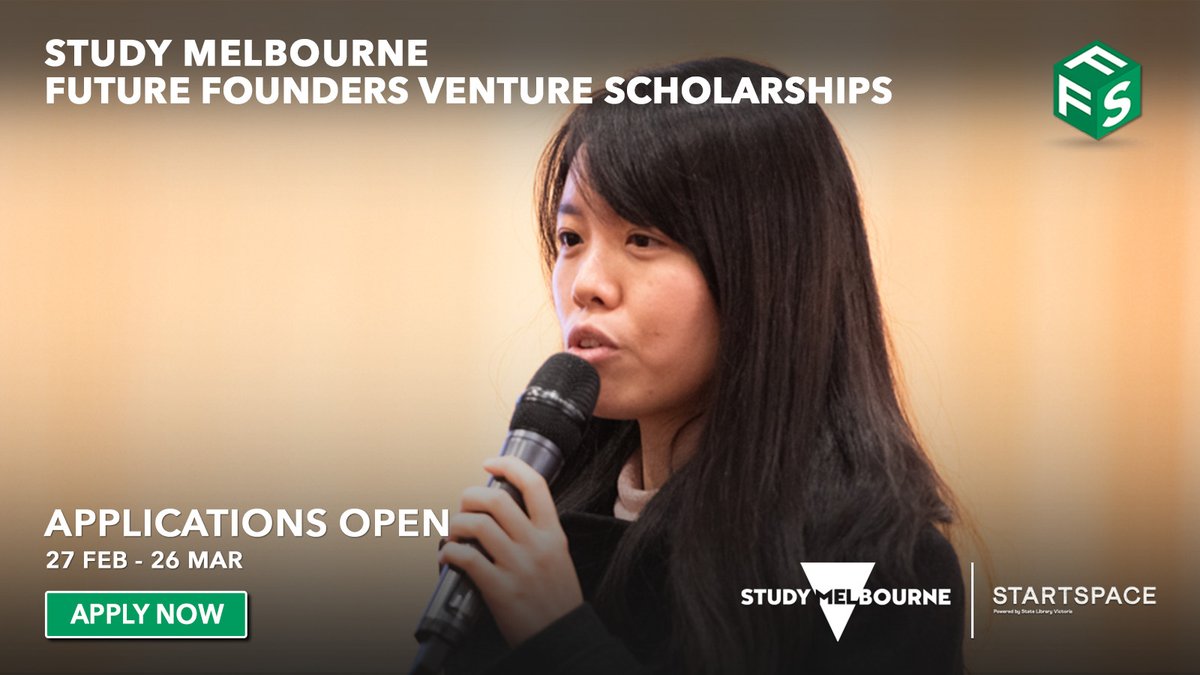 StartSpaceHQ's tweet photo. 🌟 Last chance to apply! #FFP23 Study Melbourne Future Founders Venture Scholarship applications close 11.59pm Sunday 26 March! 5x scholarships for current &amp; former #internationalstudent #founders, including mentoring, coworking access &amp; $10k funding 🔗https://t.co/F1n7pdK16y https://t.co/IanJ3DrBtl
