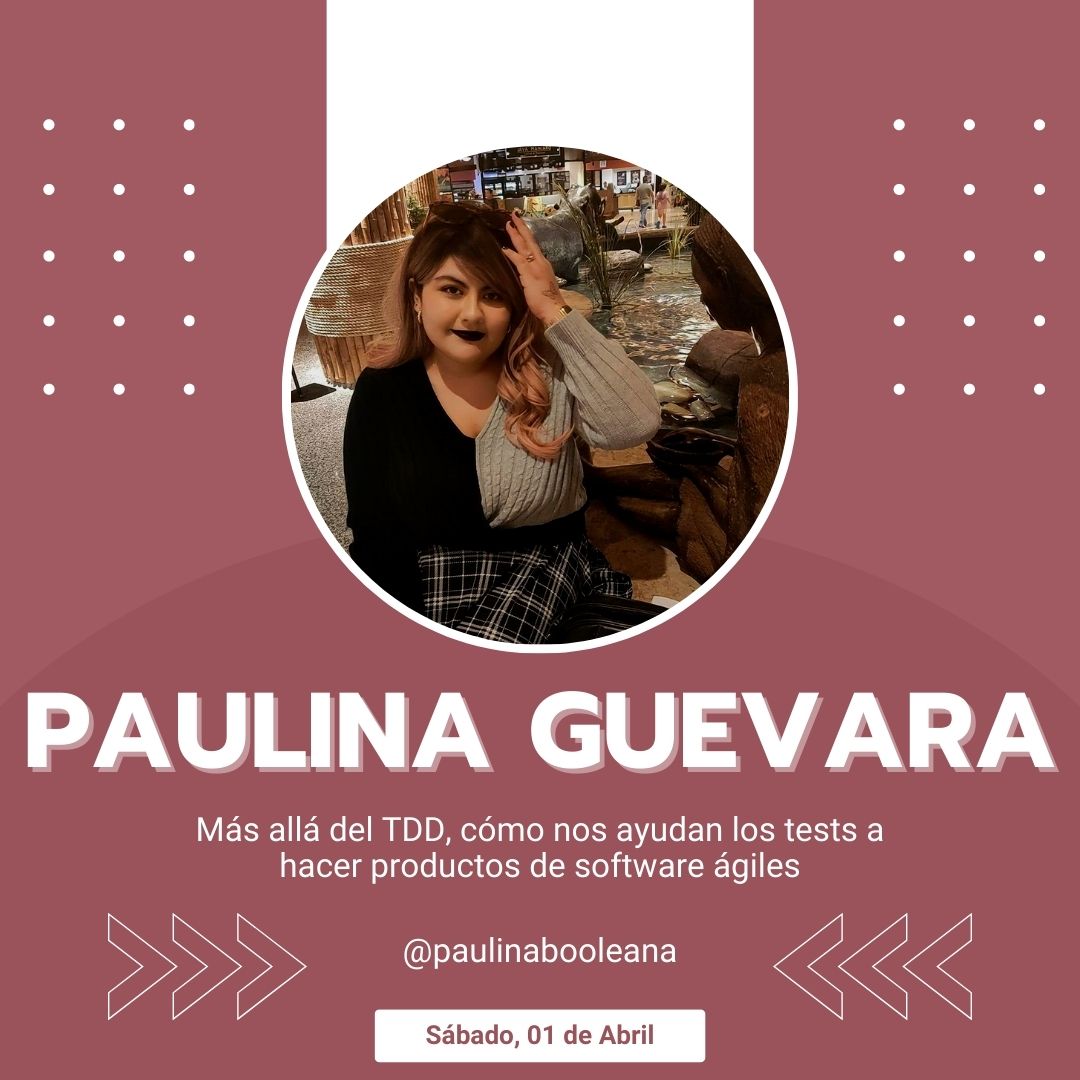 PeruNETDev's tweet image. 🎉¡Emocionante noticia!🎉
@paulinabooleana será nuestra speaker en el evento #WomenInTech presentando su charla: "Más allá del TDD, cómo nos ayudan los tests a hacer productos de software ágiles".
🚀👩💻 ¡No te la pierdas! #tdd #agile #software #womenintech