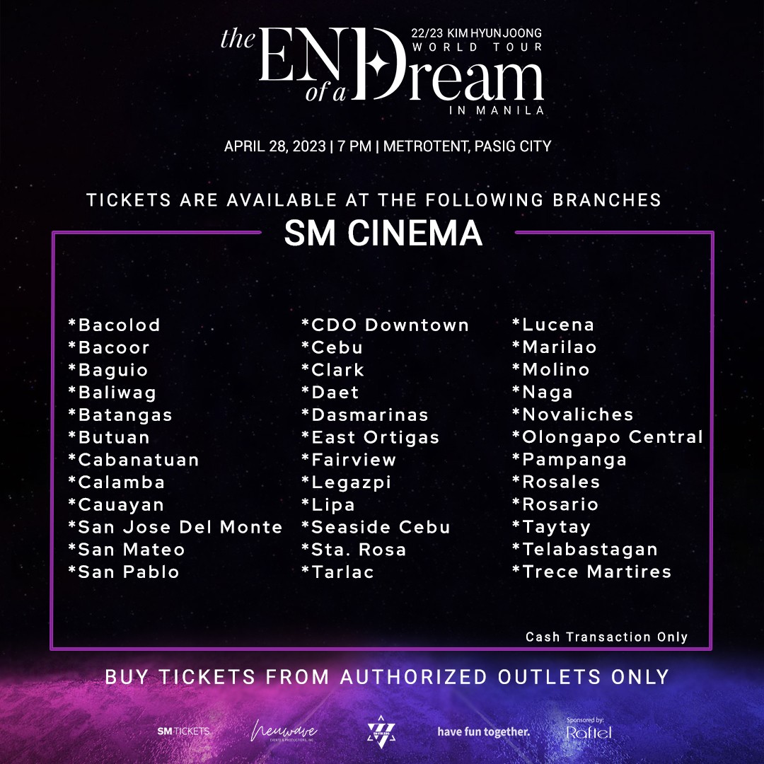 Buckle up PH-Henecias! 

Here are the guidelines for the upcoming ticket selling of  22/23 KIM HYUN JOONG World Tour: The End of a Dream in Manila.💚
