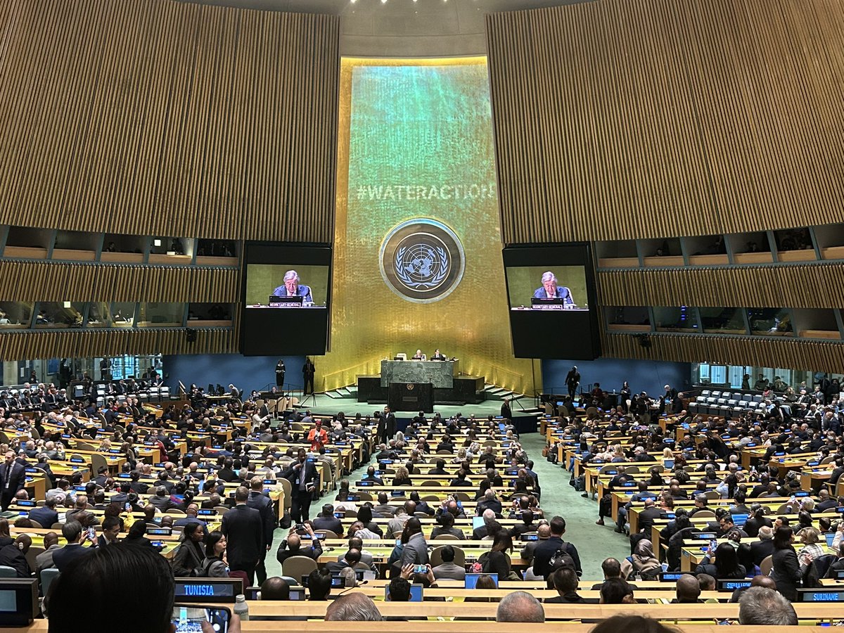 Starting with the opening ceremony, the #UNWater2023Conference officially began. It was stated at the water conference, which took place for the first time in 50 years, that there was a need for actions and solutions that would accelerate the achievement of SDG6. #NYWW 💧🌍