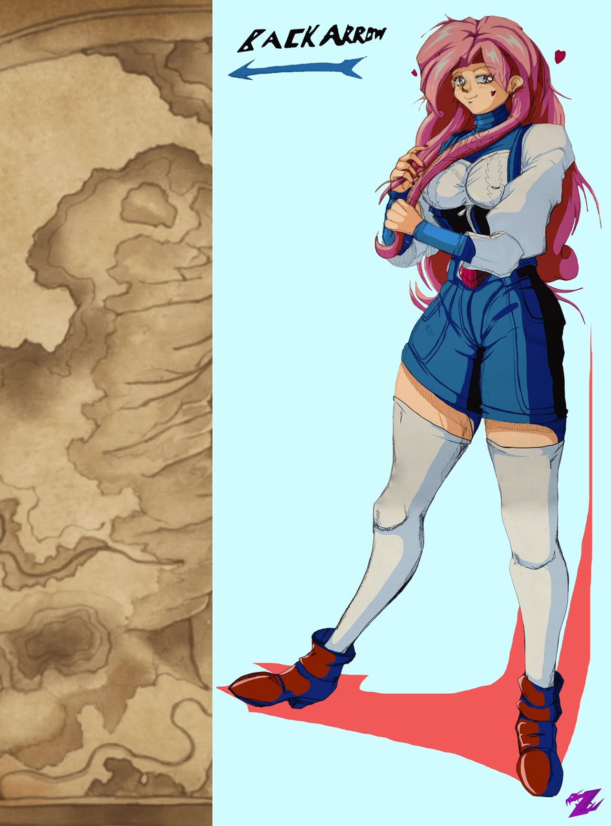 ZZTheDark's tweet photo. Happy fasting month, people. Here's my finished look of Fine Forte in those denim 'ralls. I think she's got quite a fashion model feel to her.

Also, drawn to look a bit more Haruhiko Mikimoto-esque.

#BackArrow
#artistsontwitter 
#Fashionista 
#FineForte https://t.co/8vex0JC9TV