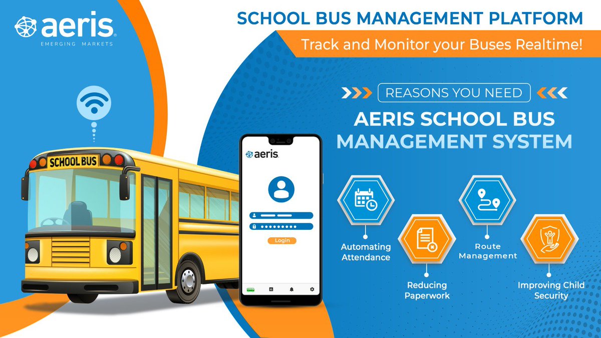 Aeris_EM's tweet photo. Secure your child's school commute with @AerisM2M IoT-based School Bus Management System, the ultimate solution to automate attendance, manage bus routes, and enhance child safety.
#SchoolBusManagement #BusManagement #Software #tracking #trackingsystem https://t.co/0xPmta6iup