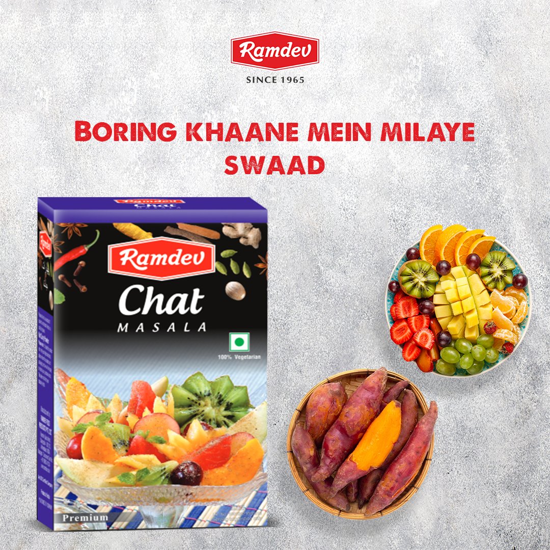 Ramdev_Food's tweet photo. Are you on a diet? We'd love to be a part of your fitness journey. #Ramdev Chat Masala - adds taste to boring diet food!

Add this to your cart from https://t.co/WvrUxrZdhe

#Ramdev #Chatmasala #RamdevStore #RamdevMasala #RamdevSpices https://t.co/qCgDJXgzmD