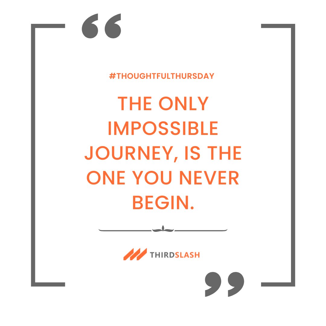 ThirdSlash's tweet image. The difficult is what takes a little time; the impossible is what takes a little longer.

#thoughtfulthursday #thoughtfulthursdayquote #thursday #thought #thoughtful #motivation #digitalmarketing #digitalmarketingagency #thirdslash