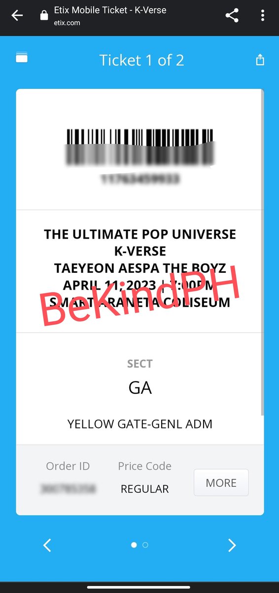 BeKindPH's tweet photo. PLS RT / PH ONLY 🇵🇭
WTS LFB #KVersePH #KVerse

SELLING K-VERSE GEN AD TICKETS
– bought online
– can forward the Etix email
– PHP 4,000 each
- NEGOTIABLE 

rfs, need funds asap for personal reasons

🏷 THE BOYZ AESPA TAEYEON CONCERT KVERSE https://t.co/DyXe4Od9wC