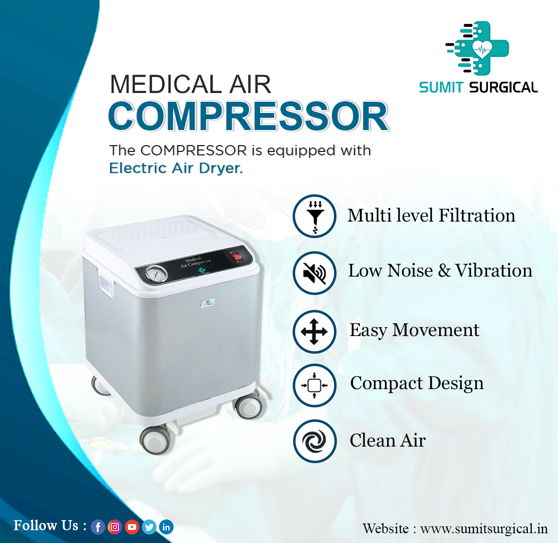 ssiruchi's tweet photo. Mediacal Air Compressor 
For more information contact me:
Whatsapp: https://t.co/9c4J7rNGbM
Email ID 📩info.sumitsurgical@gmail.com
Website 🌐 https://t.co/ftfmtI6YcE

#medicalaircompressor #medicalequipment  #suctionmachine #madeinindia #sumitsurgical #medinain #ottable #otlight https://t.co/o0Xa0hXk6G