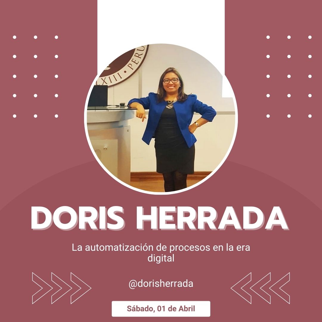 PeruNETDev's tweet image. 🎉¡La espera ha terminado!🎉
Nos emociona anunciar que @dorisherrada será nuestra speaker en el evento #WomenInTech presentando: "La automatización de procesos en la era digital".
🚀👩💻 ¡Acompáñanos para aprender sobre la #AutomatizaciónDeProcesos en el mundo digital! 🙌🏼
