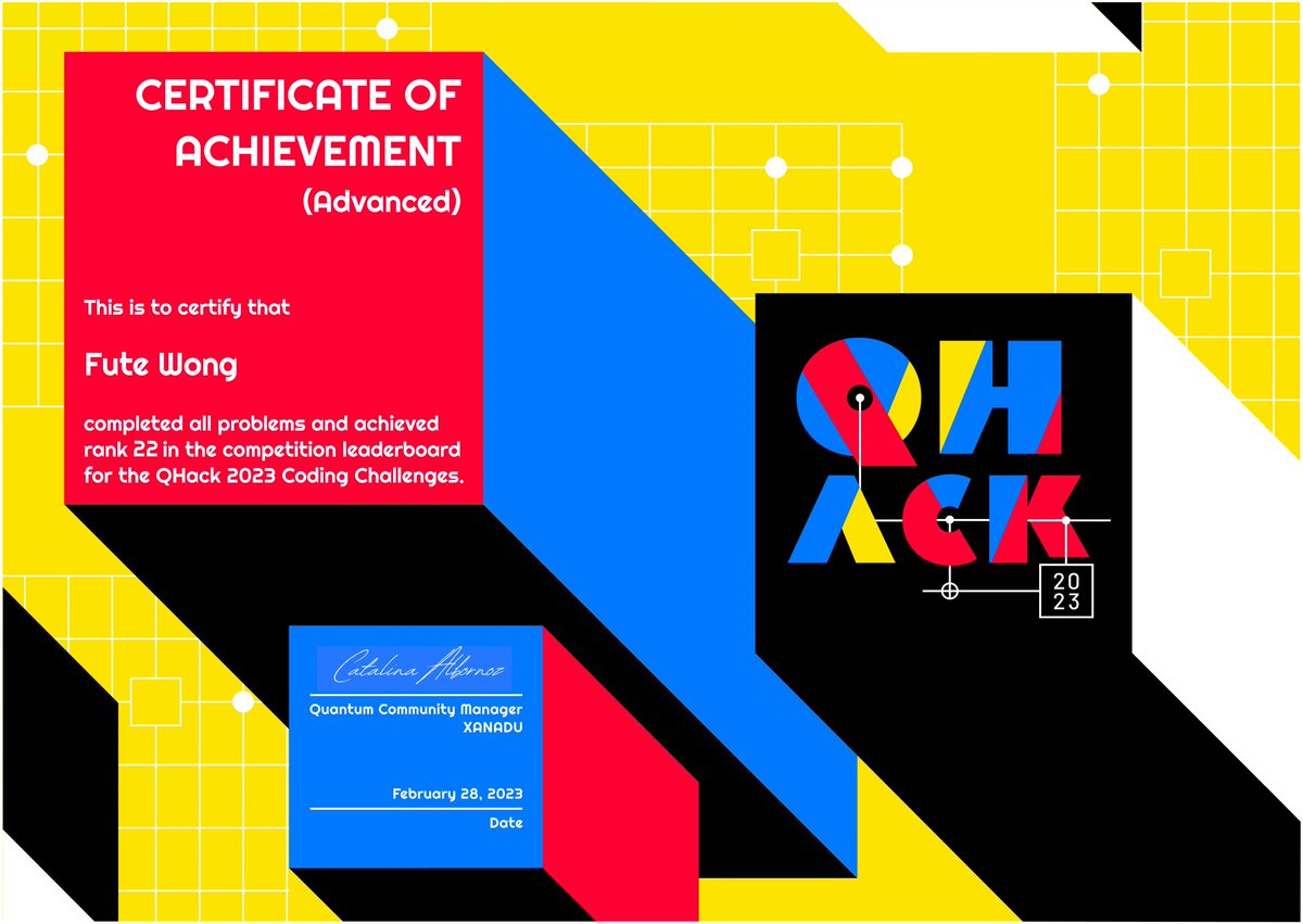 zuxfoucault's tweet image. Fun experience in #QHack2023 coding challenge! Thanks @PennyLaneAI