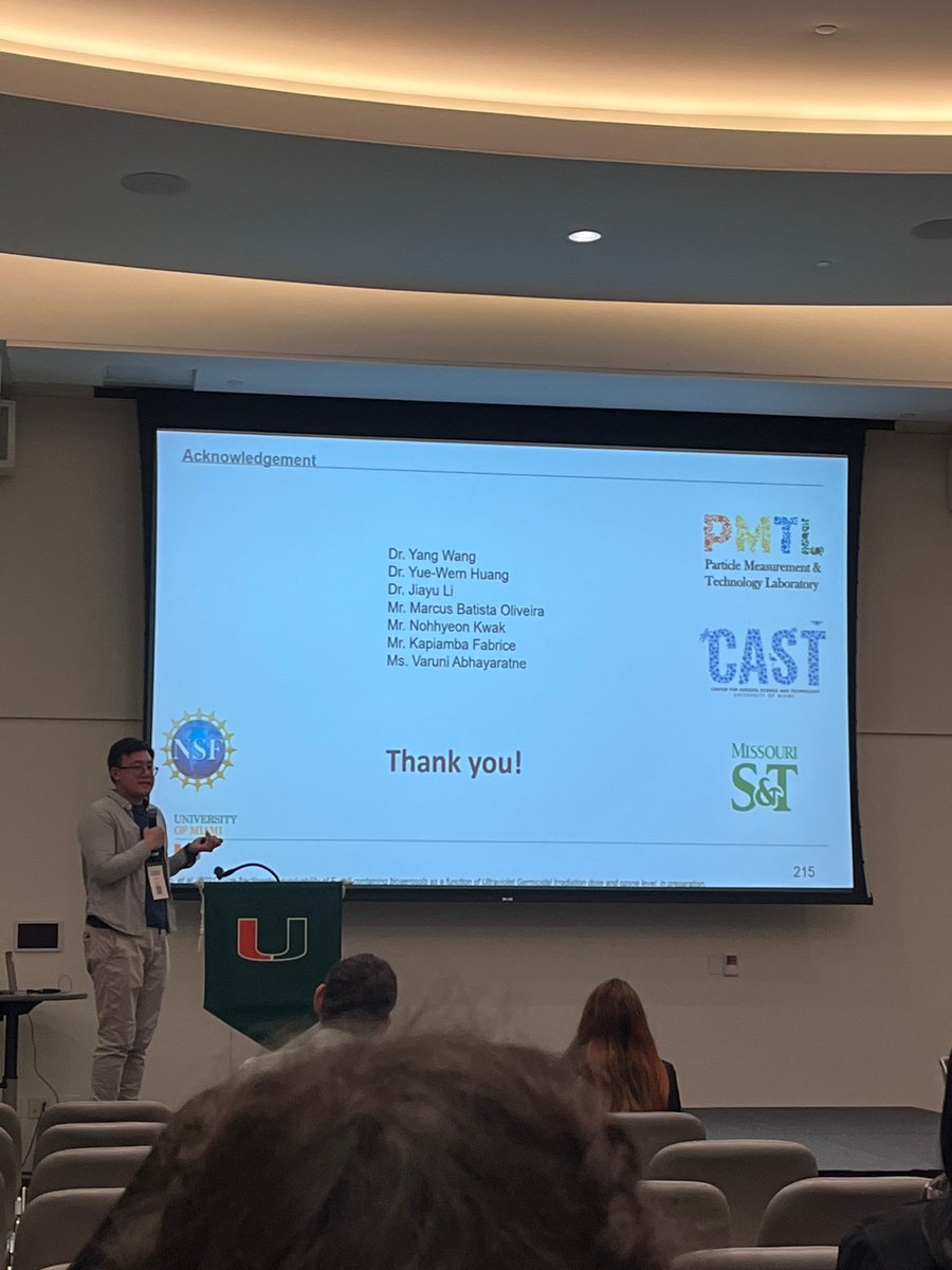 carlwangyang's tweet photo. Happy to see Weixing @JTdavidhao  presenting at UM’s Fifth Annual Graduate and Postdoctoral Research Symposium about his work on bioaerosols! Hopefully more to come at AAAR! https://t.co/Vv8fLG6qDy