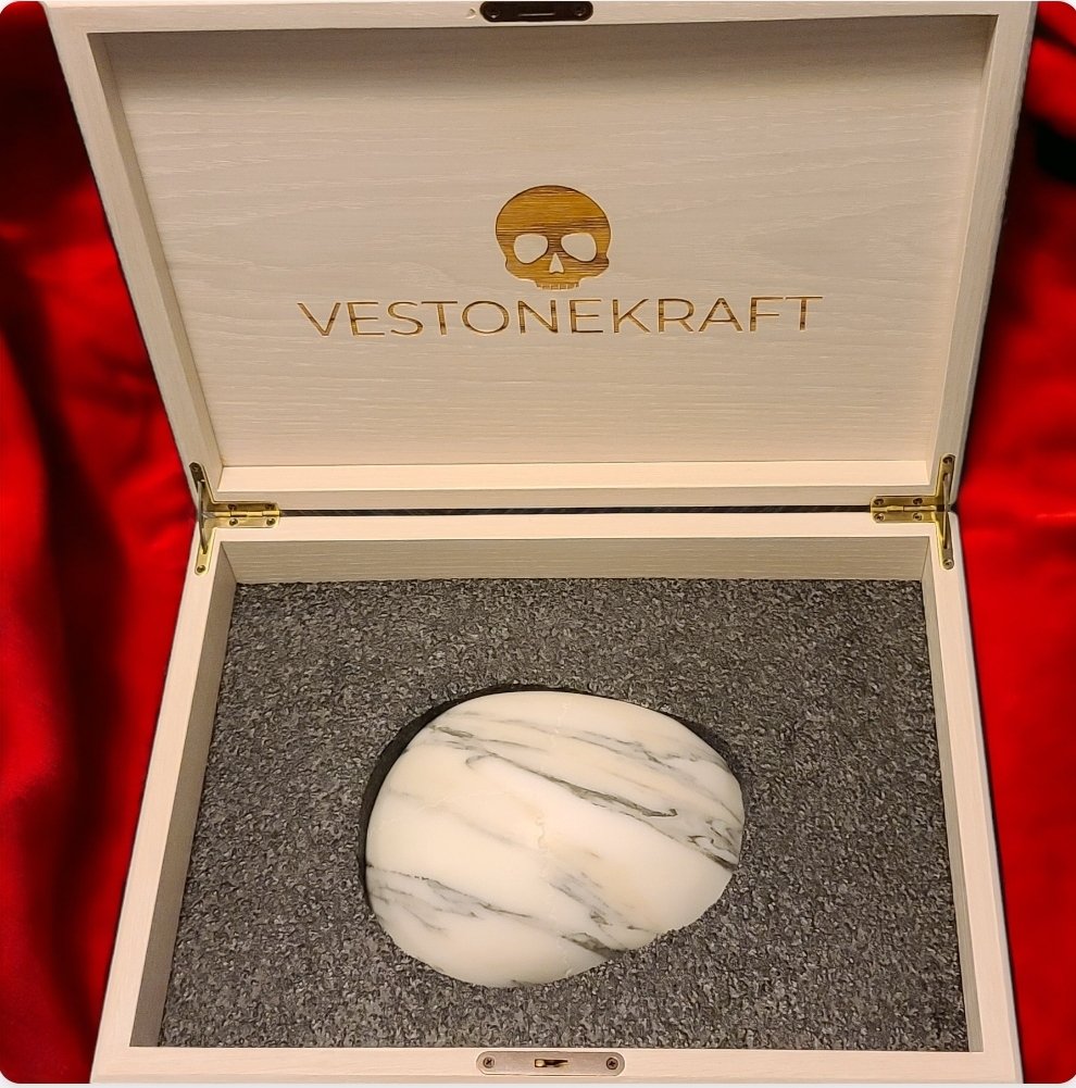 VestoneK's tweet photo. The Human Skull White Marble Arabescato.. now available!!! https://t.co/ziWCe1WwQF