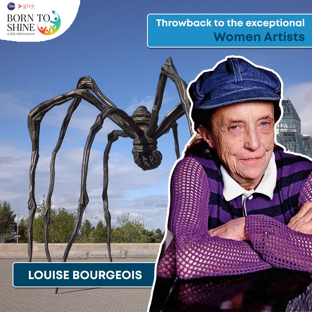 Louise Bourgeois created sculptures and installations inspired by her personal struggles. Her ability to confront difficult themes with honesty has made her an important figure and role model in the art world.
<a href="/ZEECorporate/">ZEE</a>
<a href="/GiveIndia/">Give</a>

#kalatumharisaathhumara