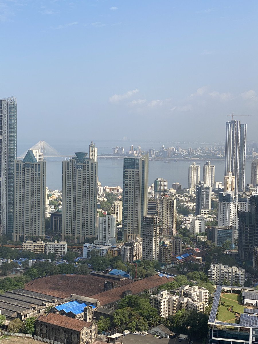 One of those rare relatively clear day where you can see Versova from Worli. This used to be norm until smog got worse last few years.