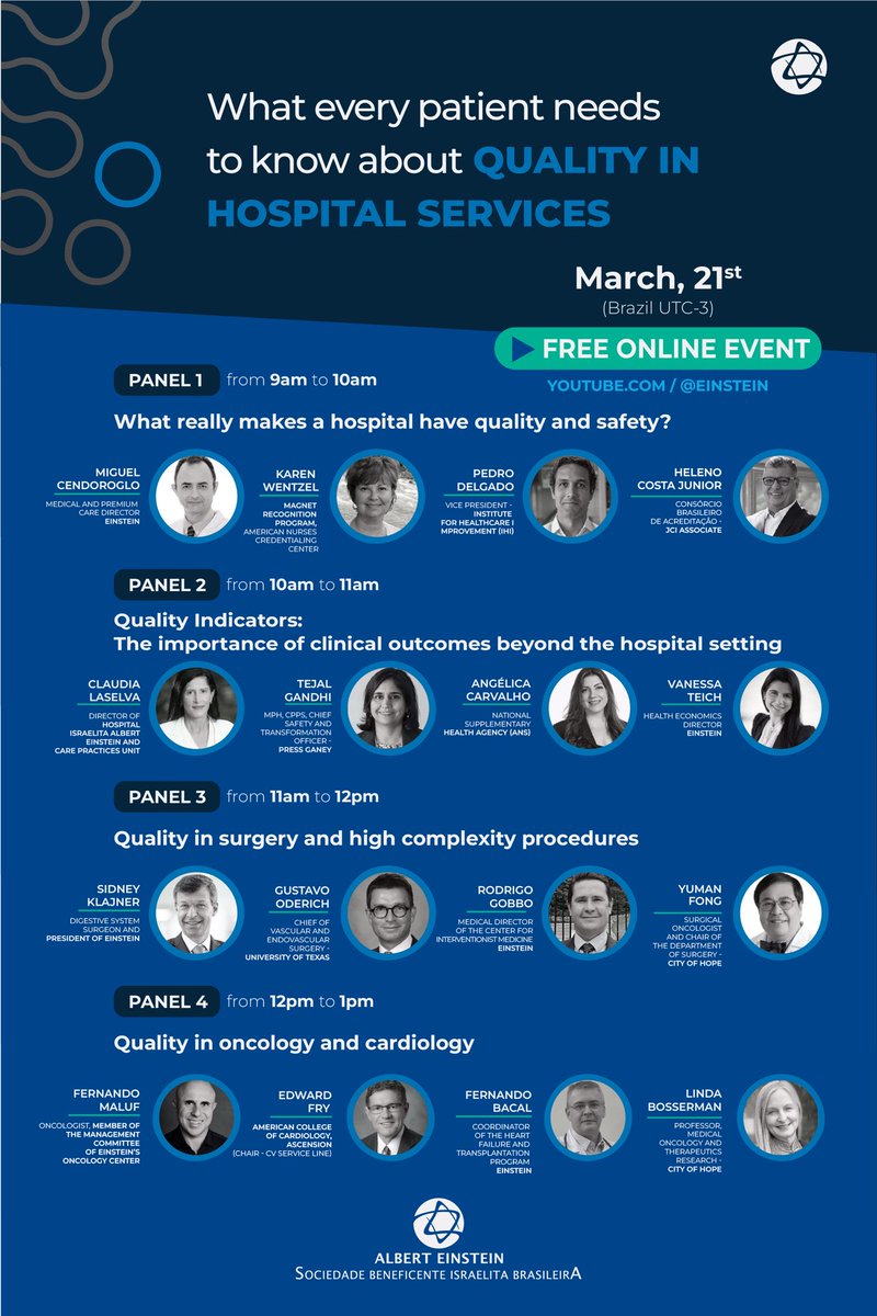 SoCalYuman's tweet image. So good to participate in a panel with the leadership from the Albert Einstein Israelite Hospital on “Quality in Hospital Services”. Advances are measured in improved patient outcome. International collaborations are catalysts to improvements in healthcare. #MoreCuresLessInvasive