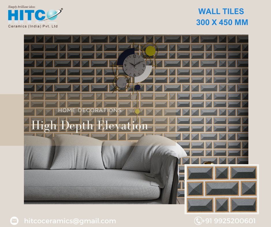 hitcoceramics's tweet photo. We are excited to introduce our new collection of High Depth Elevation wall tiles. 
Thank you for choosing us as your source for top-quality wall tiles.
Hitco Ceramics (india) Pvt Ltd
#highdepthelevation #walltiles #walltilesdesign #tiles #tilesdesign #AvailableNow #NewProduct https://t.co/1eBuyVX4Qx