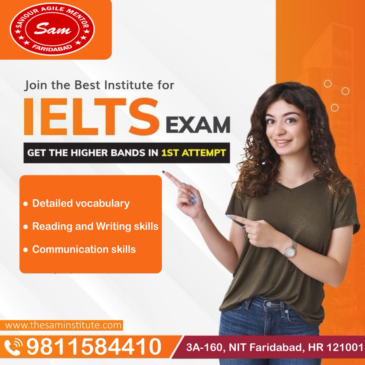 institute_sam's tweet photo. Develop self-esteem, confidence, and interpersonal skills now with SAM Institute🔍
● Detailed vocabulary
● Reading and Writing skills
● Communication skills
☑️For more info. 📞 9811584410, 9953576177
☑️Add :- 3A-160, NIT Faridabad, Haryana 121001 https://t.co/aAchNv8m0t