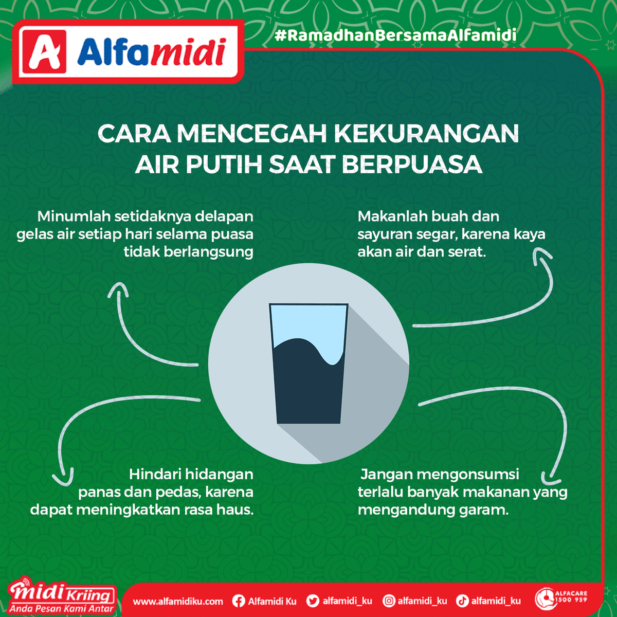 alfamidi_ku's tweet photo. Jangan sampai Family Midi kekurangan cairan selama berpuasa π±
Nah, Family midi bisa Coba ikutin 4 Tips berikut biar puasa kamu tetep sehat dan enggak kekurangan Cairan π₯°
#RamadhanBersamaAlfamidi #TipsSahur #AyokeAlfamidi #AlfamidiHadirMelayani #AlfamidiUntukIndonesia https://t.co/LMAc0nVGXp