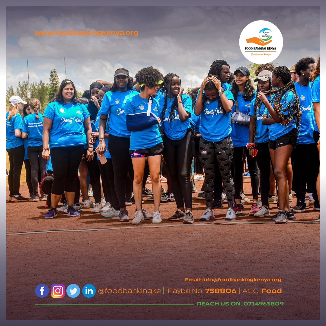 foodbankingke's tweet photo. We arrived and gathered in numbers, 
We🚶‍♀️ walked in style and ran for a purpose. 
The smiles would tell the goal and this is the real meaning of a charity walk. And at the end of the the finishing line marked our goal for everyone staying #FreeFromHunger
Thanks to @peponi_school https://t.co/1LzFnpx8jM