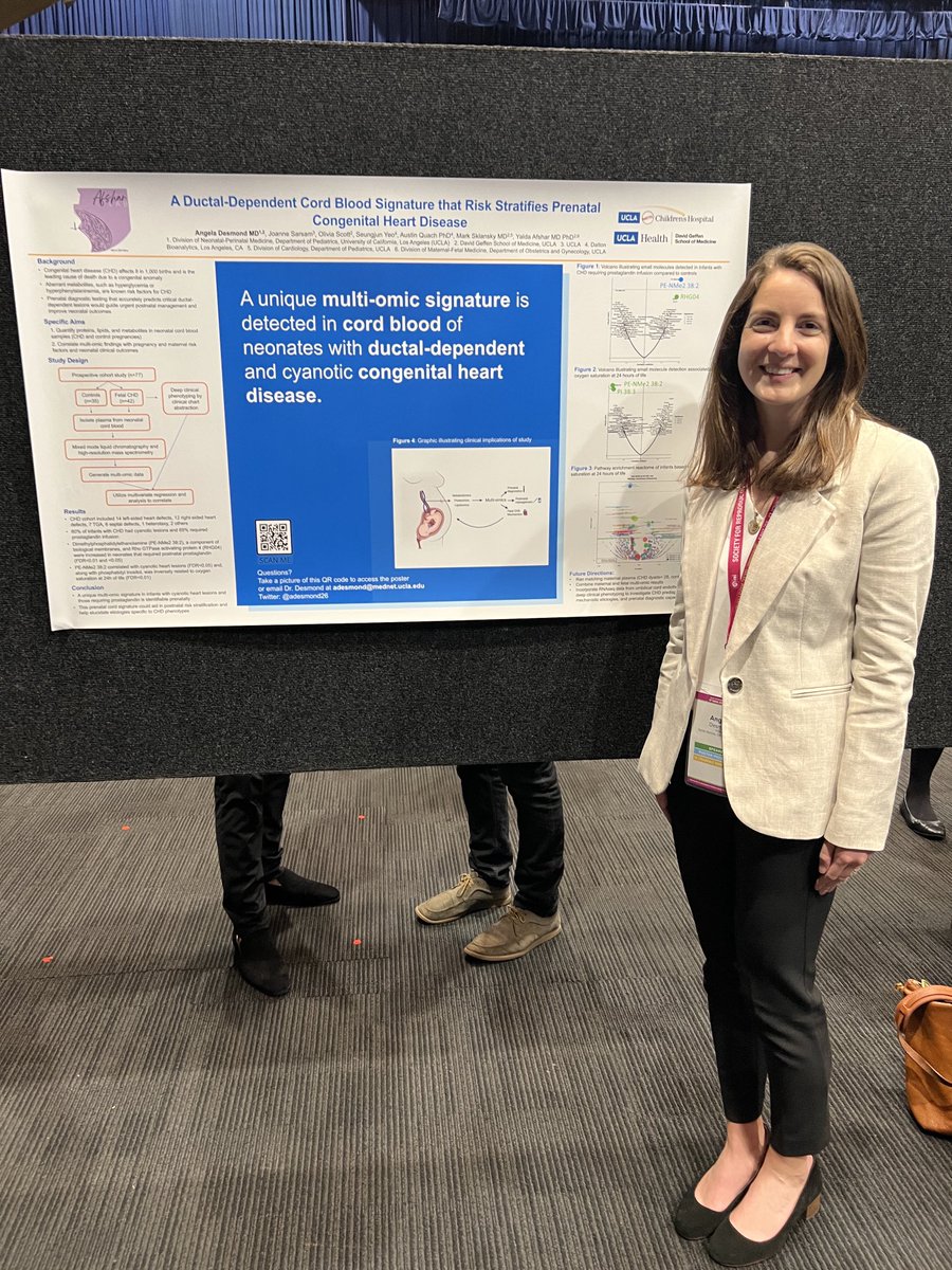 yafshar's tweet photo. Neonatal cord blood used to stratify ductal dependent #chd prenatally and postnatal oxygen needs in congenital heart disease neonates. Dr ⁦@adesmond26⁩ is a STAR 🌟! Collab w ⁦@daltonbioanalyt⁩ ⁦@uclaobgynedu⁩ ⁦@UCLAMCH⁩ ⁦@SRIWomensHealth⁩ #SRI2023 https://t.co/JekoiQJ2oy