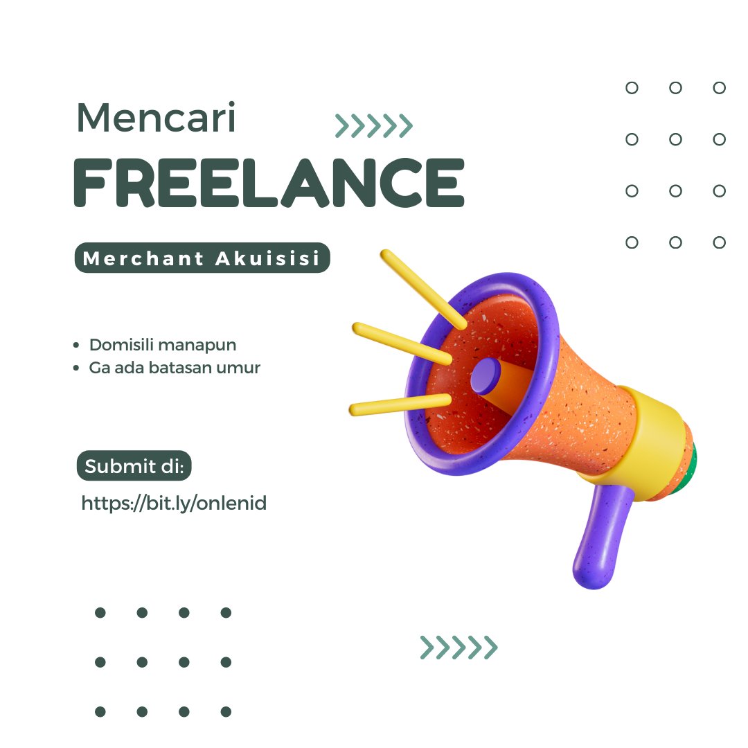 rezarr_'s tweet photo. Temen temen yang mau nambah nambah uang jajan buat lebaran bisa banget join Freelance Akuisisi Merchant mirip akuisisi QRIS. Apply langsung ke https://t.co/KhJbiyQujF

Terima kasih!

Izin tag yaa min, kak @hrdbacot @txtdrlinkediin @mas_recruiter @ezash

  #lokercot #LokerMase https://t.co/uQAARa7MmW