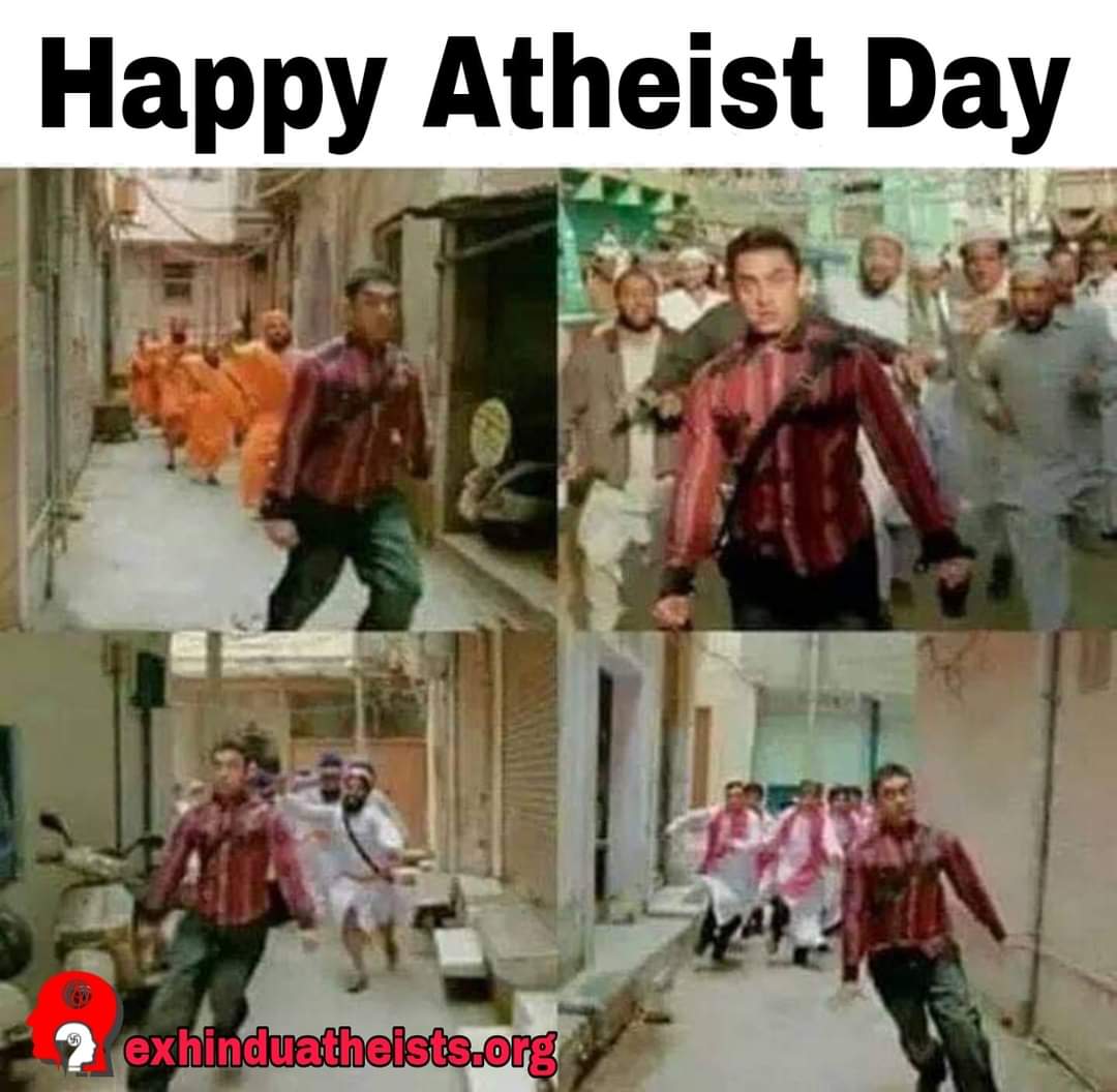 Exhinduatheists's tweet photo. HAPPY ATHEIST DAY...🐸

#atheistday2022 #AtheistDay
#IndianAtheist #exhinduatheists #exhindu #Atheist #exhinduindia #Rationalthinker #Atheists https://t.co/W2otmDcXJI