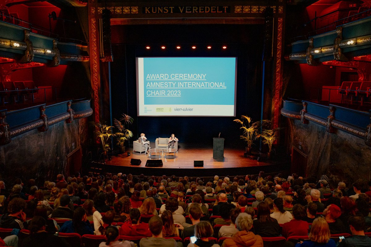 lizwathuti's tweet photo. Deeply honoured to receive the 2023 Amnesty International Chair Award @ugent! For a long time, the environment has been seen as something out there, beyond us and somehow separate from human affairs, but we are learning the hard way that this separation is a dangerous illusion.✊🏾 https://t.co/cS3EgqrXsn