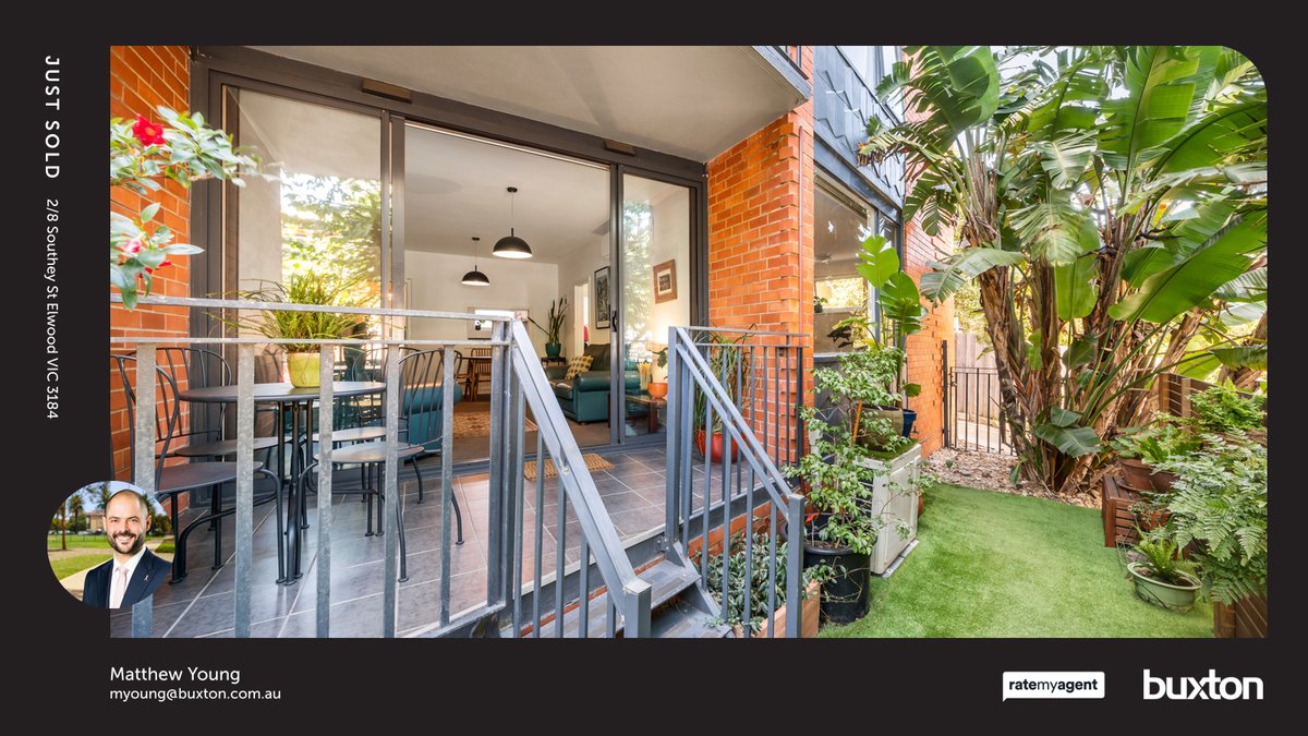 🛌 2 🛀 1
📍 2/8 Southey St, Elwood, VIC, 3184

My latest sale on RateMyAgent.

rma.reviews/FMJoswWiv3Wv

...
#ratemyagent #realestate