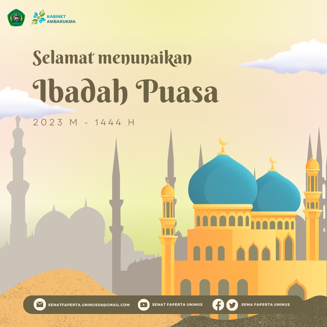 FapertaUninus's tweet photo. Marhaban ya Ramadhan✨

Kami segenap keluarga besar SEMA FAPERTA UNINUS mengucapkan Selamat Menunaikan Ibadah Puasa Ramadhan 1444 H. Mohon maaf lahir dan batin🙏 https://t.co/jIKnFaJO6O