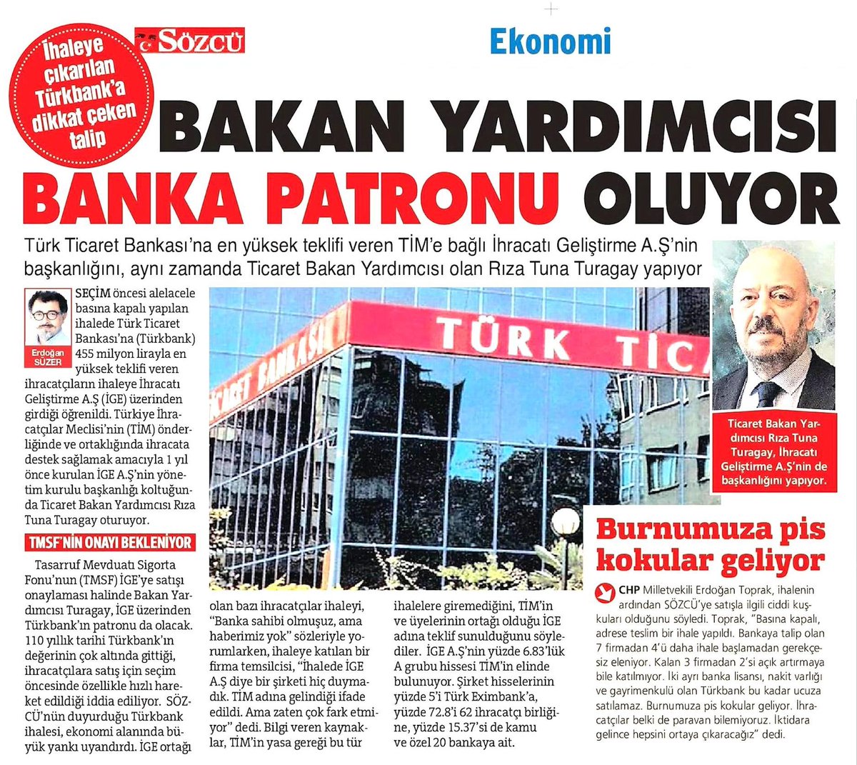 EToprakCHP's tweet photo. Burnumuza pis kokular geliyor. İhracatçılar belki de paravan bilemiyoruz. İktidara gelince hepsini ortaya çıkaracağız. @erdogansuzer @gazetesozcu https://t.co/OGgkwuy8Xj