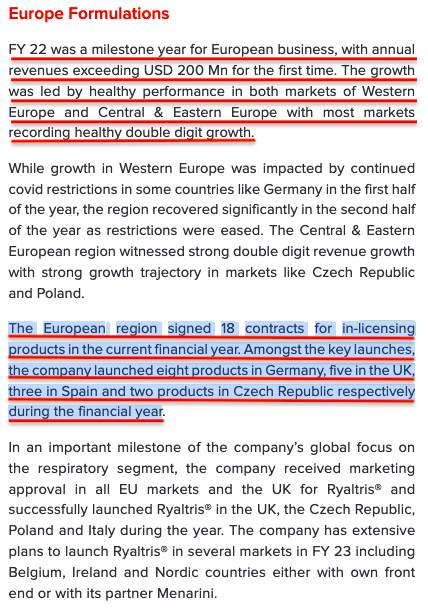 punitbansal14's tweet photo. Europe | In-Licensing | Therapeutic Focus
"EU region signed 18 contracts for #inlicensing products in the current FY. Amongst the key launches, the company launched 8 products in Germany, 5 in UK, 3 in Spain & 2 products in Czech Republic" Glenmark Pharma 2022 https://t.co/b8pb3KPn1g