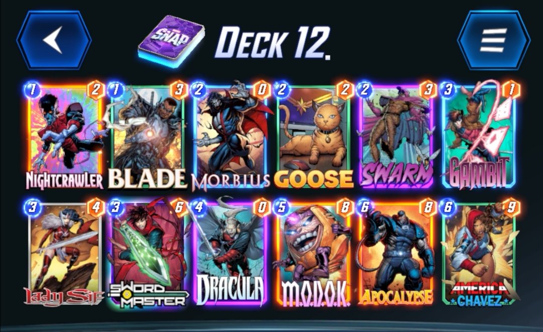 My infinite list : MarvelSnapDecks