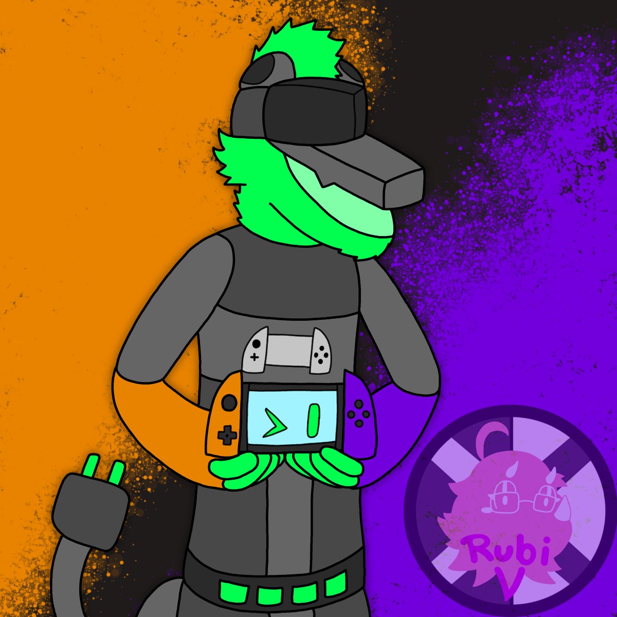 CrazyZircon's tweet photo. #ModularMarch 2023 Day 21: Toy

You get the 411 that they dropped a new video game console? It's called the RetroActive Virtual Entertainment: Transition or RAVE: Trans-It for short. They also have a mascot for it named Raver Travis, with console parts for his face! Wanna play? https://t.co/au3AqzPIbO